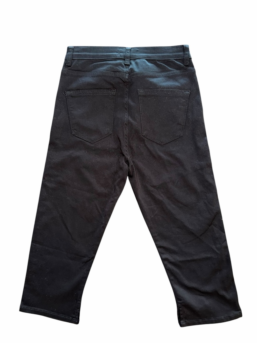 Zara Woman Black Stretch Capri Pants Cropped Slim Fit Size 4 - Picture 8 of 11